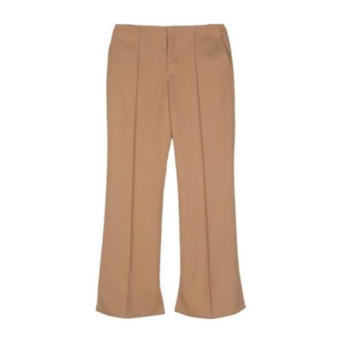 Bruine wollen broek met geperforeerd detail Chloé , Brown , Dames