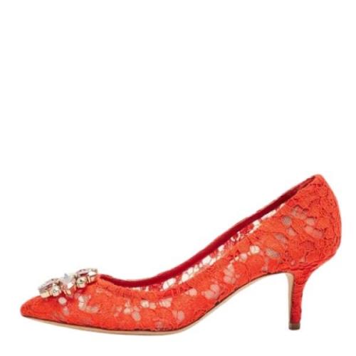 Pre-owned Lace heels Dolce & Gabbana Pre-owned , Red , Dames