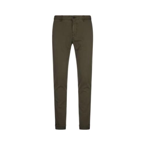 Groene Slim Fit Chino Broek Incotex , Green , Heren