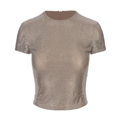 Kristalversierde Bruine Crew-Neck Top Giuseppe Di Morabito , Brown , D...