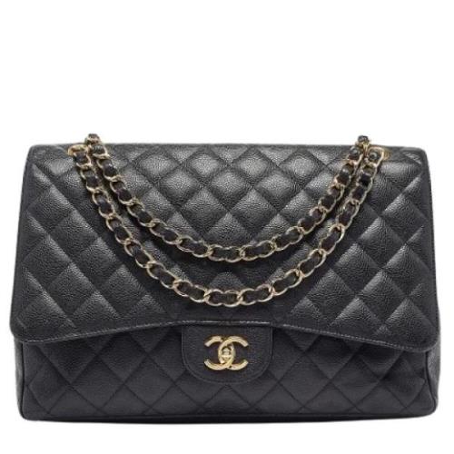 Pre-owned Leather chanel-bags Chanel Vintage , Black , Dames