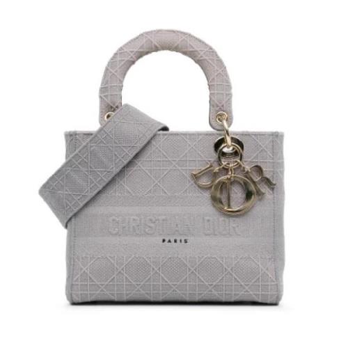 Pre-owned Canvas dior-bags Dior Vintage , Gray , Dames