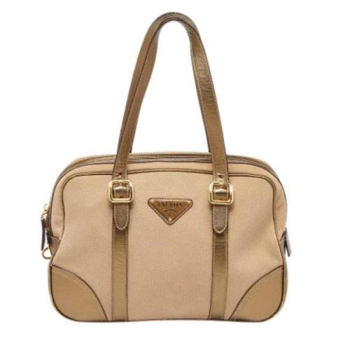 Pre-owned Canvas prada-bags Prada Vintage , Brown , Dames