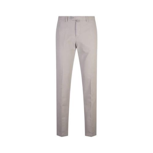 Grijze Katoen Kasjmier Straight-Leg Broek Kiton , Gray , Heren