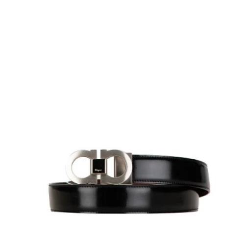 Pre-owned Leather belts Salvatore Ferragamo Pre-owned , Black , Dames