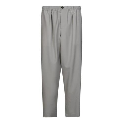 Klassieke Straight Fit Broek met Pinces Marni , Gray , Heren