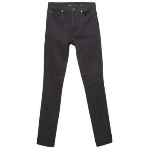 Pre-owned Denim jeans Yves Saint Laurent Vintage , Black , Dames