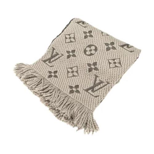 Pre-owned Wool scarves Louis Vuitton Vintage , Gray , Dames