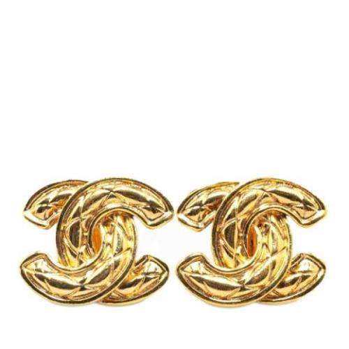 Pre-owned Metal chanel-jewelry Chanel Vintage , Yellow , Dames