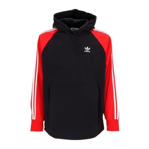 Zwarte Windbreaker Hoodie Jas Adidas , Black , Heren