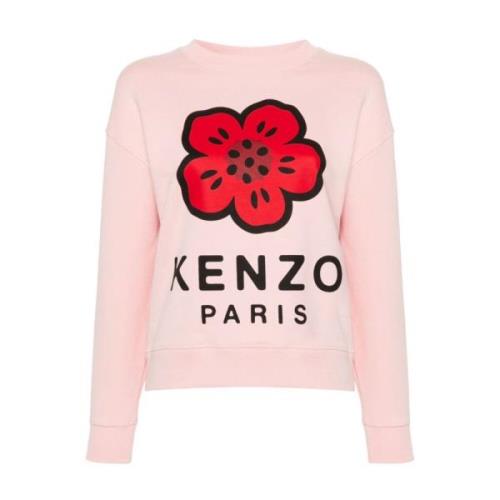 Roze Sweater met Boke Flower Print Kenzo , Pink , Dames