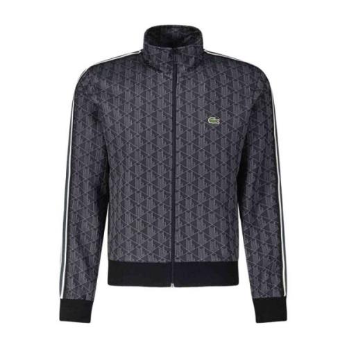 Jacquard Monogram Sweat Jacket Lacoste , Gray , Heren