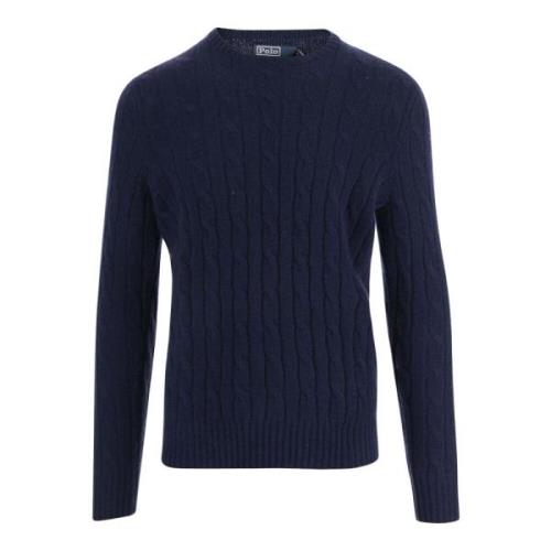 Cashmere Crew Neck Cable Knit Pullover Polo Ralph Lauren , Blue , Here...