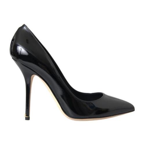 Zwarte Patent Leren Stiletto Pumps Dolce & Gabbana , Black , Dames