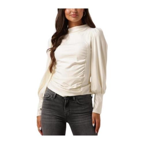 Puff Blouse Wit Gestuz , White , Dames