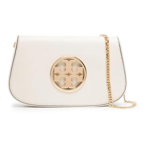 Ivory Reva Clutch Tas Tory Burch , White , Dames