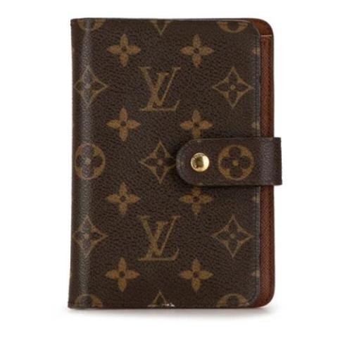 Pre-owned Leather wallets Louis Vuitton Vintage , Brown , Dames