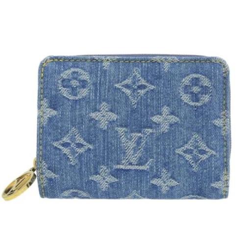 Pre-owned Denim wallets Louis Vuitton Vintage , Blue , Dames