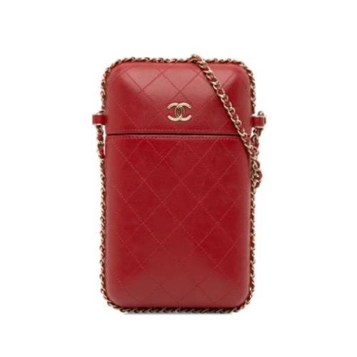 Pre-owned Leather shoulder-bags Chanel Vintage , Red , Dames