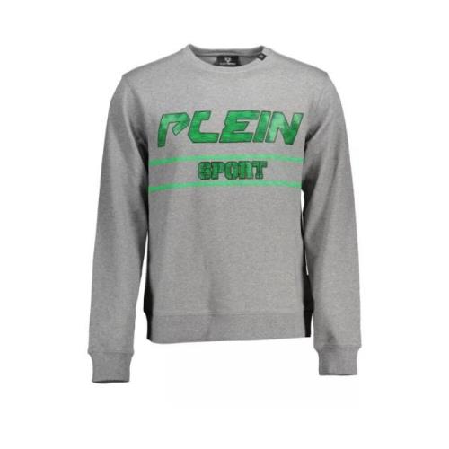 Grijs langemouwensweatshirt met contrastdetails Plein Sport , Gray , H...