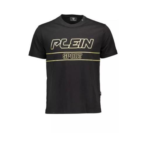 Iconisch katoenen T-shirt met ronde hals Plein Sport , Black , Heren