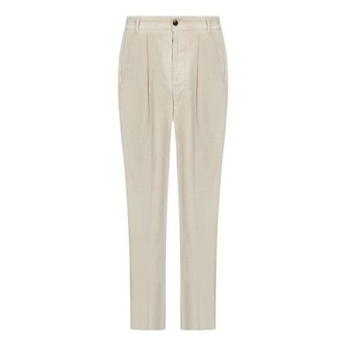 Crème Corduroy Broek Regular Fit Doppiaa , Beige , Heren