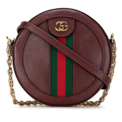 Pre-owned Leather crossbody-bags Gucci Vintage , Red , Dames