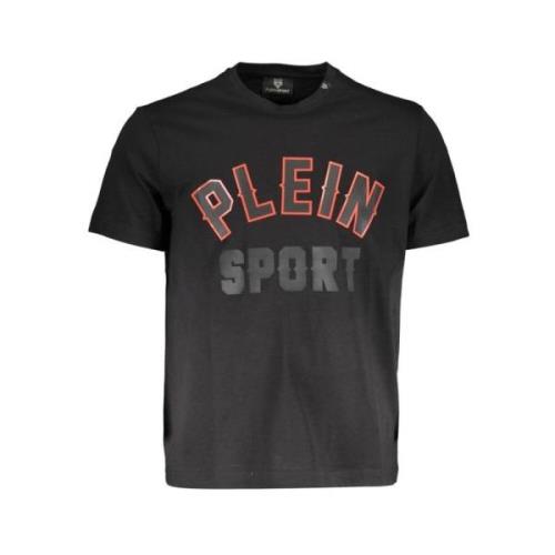 Verhoogd Athletisch T-shirt met Iconische Print Plein Sport , Black , ...