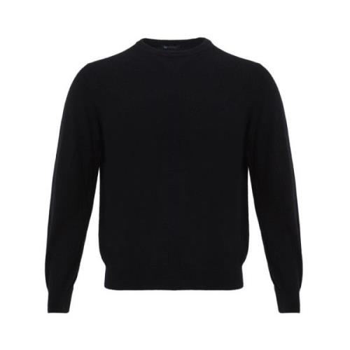 Zwarte Cashmere Pullover Elegantie Colombo , Black , Heren