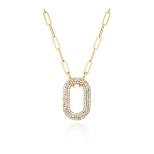 Capri Uno Ketting met Witte Zirkonia Sif Jakobs Jewellery , Yellow , D...