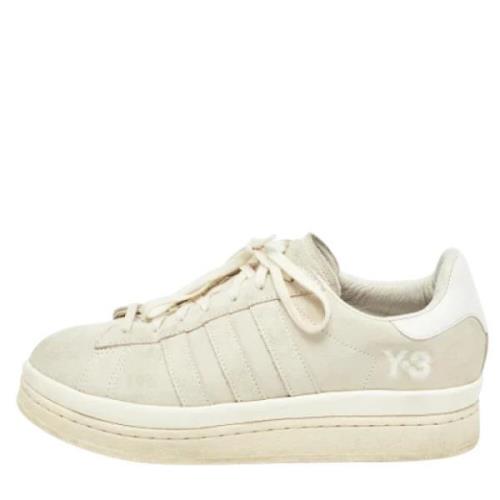 Pre-owned Suede sneakers Yohji Yamamoto Pre-owned , White , Heren