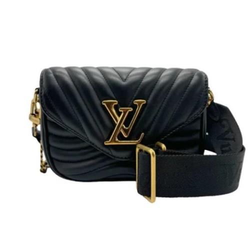 Pre-owned Leather shoulder-bags Louis Vuitton Vintage , Black , Dames