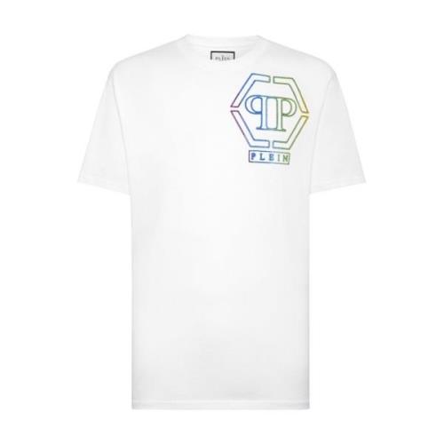 Witte T-shirts Polos voor heren Philipp Plein , White , Heren