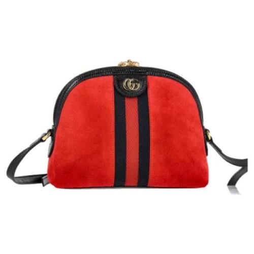 Pre-owned Suede crossbody-bags Gucci Vintage , Red , Dames