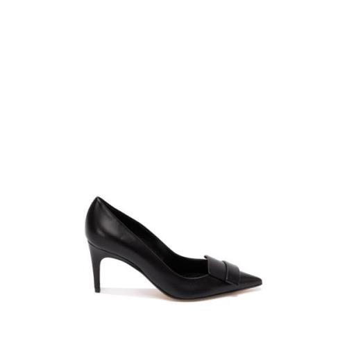 Verhoog je stijl met leren pumps Sergio Rossi , Black , Dames