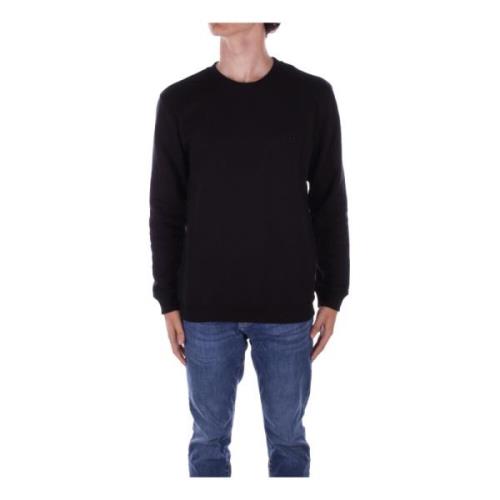 Zwart Logo Zij Sweater Dondup , Black , Heren