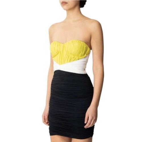 Gedrapeerd Mini Jurk met Bustier Elisabetta Franchi , Multicolor , Dam...