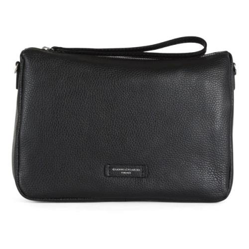 Geperforeerd leer Nora Pouch Gianni Chiarini , Black , Dames