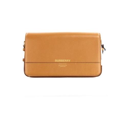 Grace Small Flap Crossbody Clutch Burberry , Brown , Dames