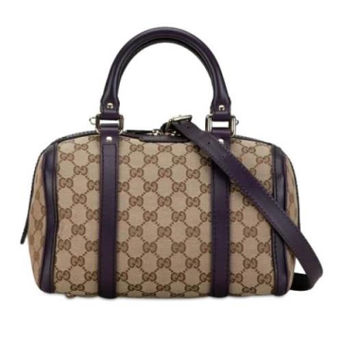 Pre-owned Canvas gucci-bags Gucci Vintage , Beige , Dames