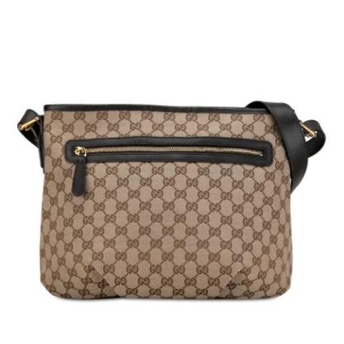 Pre-owned Canvas crossbody-bags Gucci Vintage , Beige , Dames