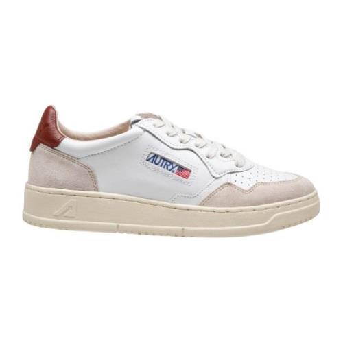 Witte Leren Suède Sneakers Autry , White , Heren