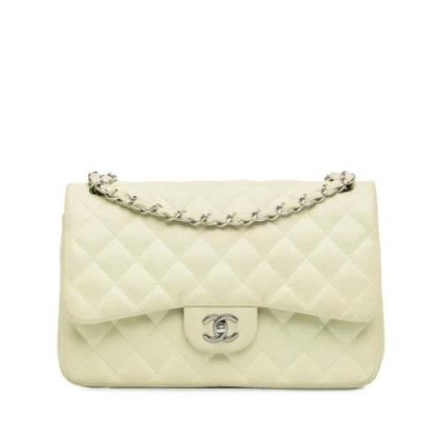 Pre-owned Leather shoulder-bags Chanel Vintage , White , Dames