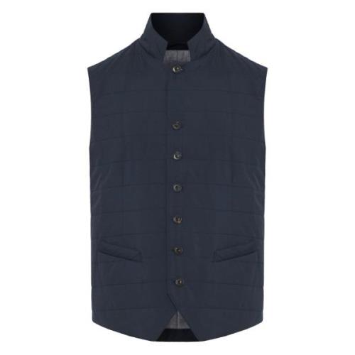 Stijlvolle Lichtgewicht Vest met Zakken Corneliani , Blue , Heren