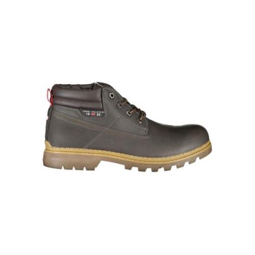 Contrasterende Veterschoenen met Iconisch Logo Carrera , Brown , Heren