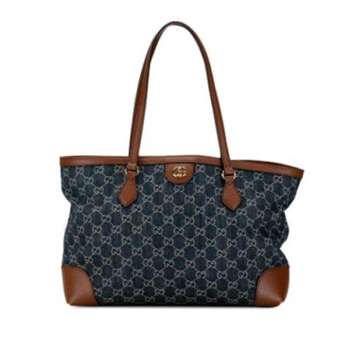 Pre-owned Denim totes Gucci Vintage , Blue , Dames