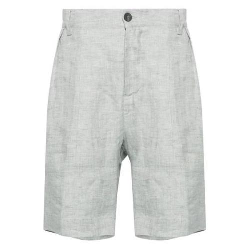 Linnen shorts met zij- en achterzakken Sease , Green , Heren