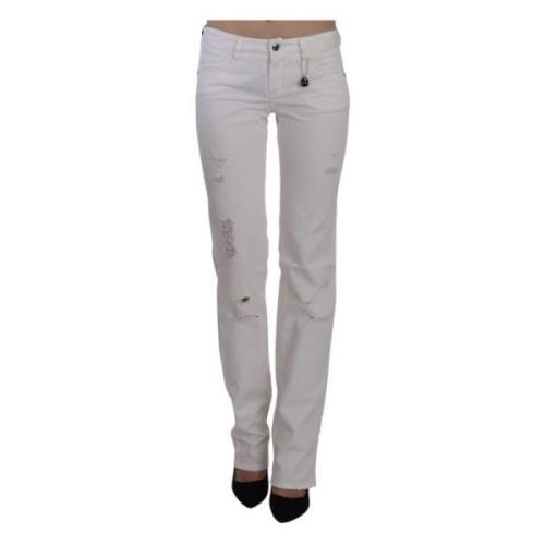 Witte Slim Fit Katoenen Jeans Costume National , White , Dames