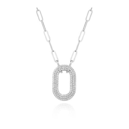 Capri Uno Ketting met Witte Zirkonia Sif Jakobs Jewellery , Gray , Dam...