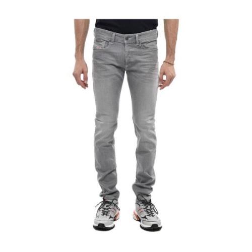 Grijze Katoenen Jeans Broek Diesel , Gray , Heren